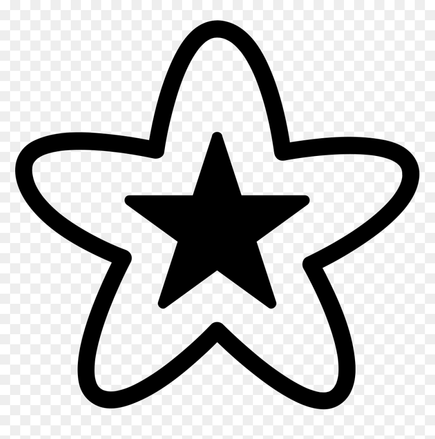 Cute Star - Cute Star Black And White, HD Png Download - cute star png