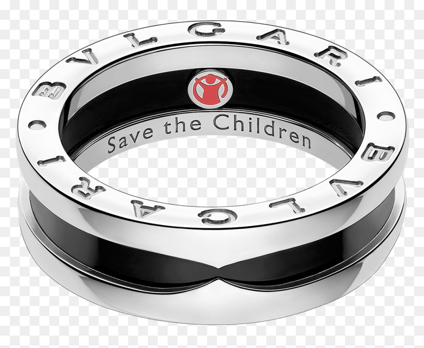 Save The Children One-band Sterling Silver Ring With - Bvlgari Men Rings, HD Png Download - wedding bands png
