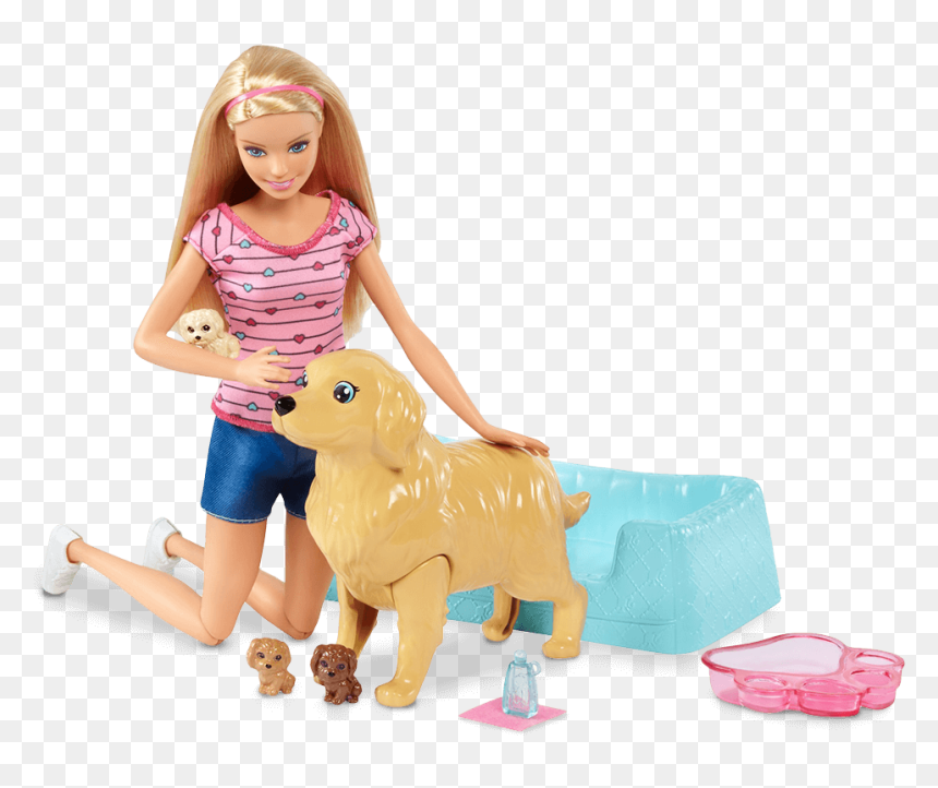 Barbie Clip Plate - Barbie Dog And Baboes, HD Png Download - barbie doll png