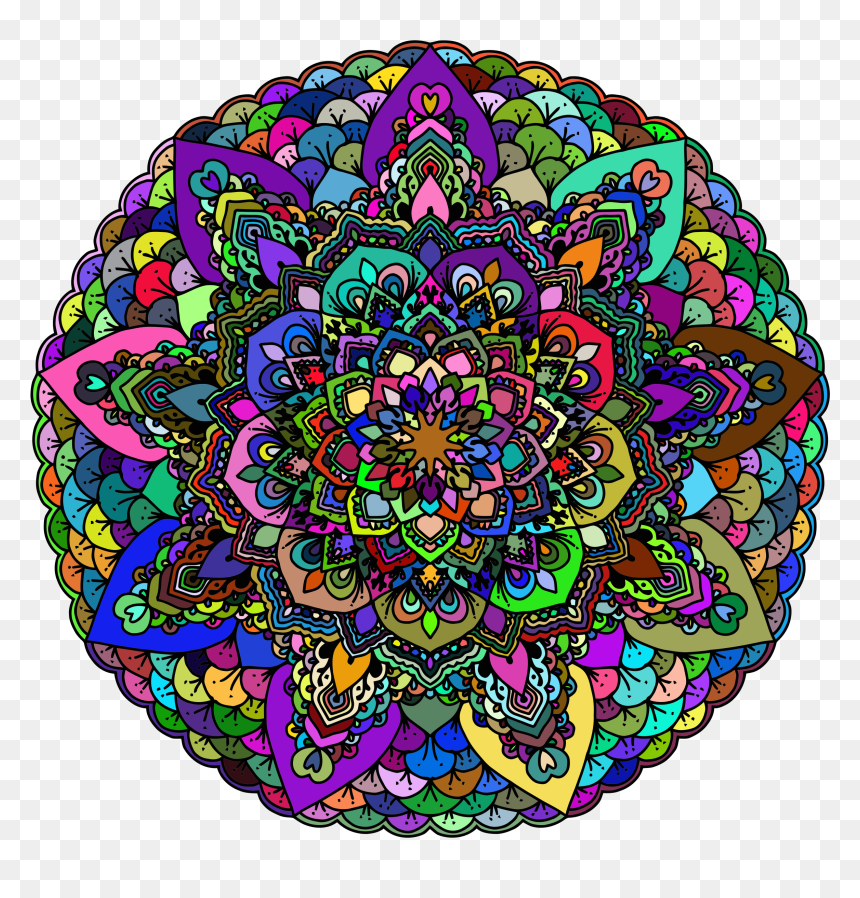 Abstract Art Color Clip Art - Colored Mandala, HD Png Download - abstract art png