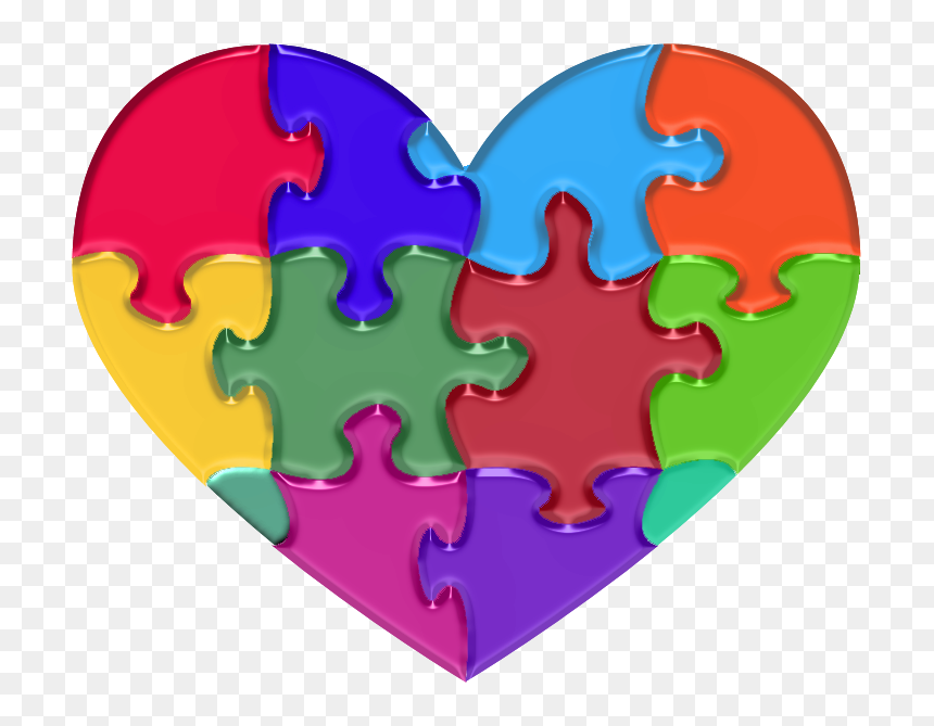 Heart, HD Png Download - autism puzzle piece png