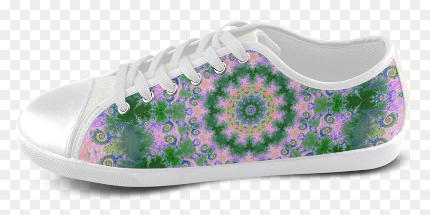 Rose Pink Green Explosion Of Flowers Mandala Men"s - Sneakers, HD Png Download - green explosion png