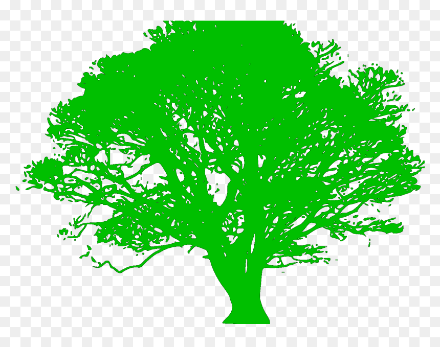 Oak Tree Silhouette, HD Png Download - rat silhouette png