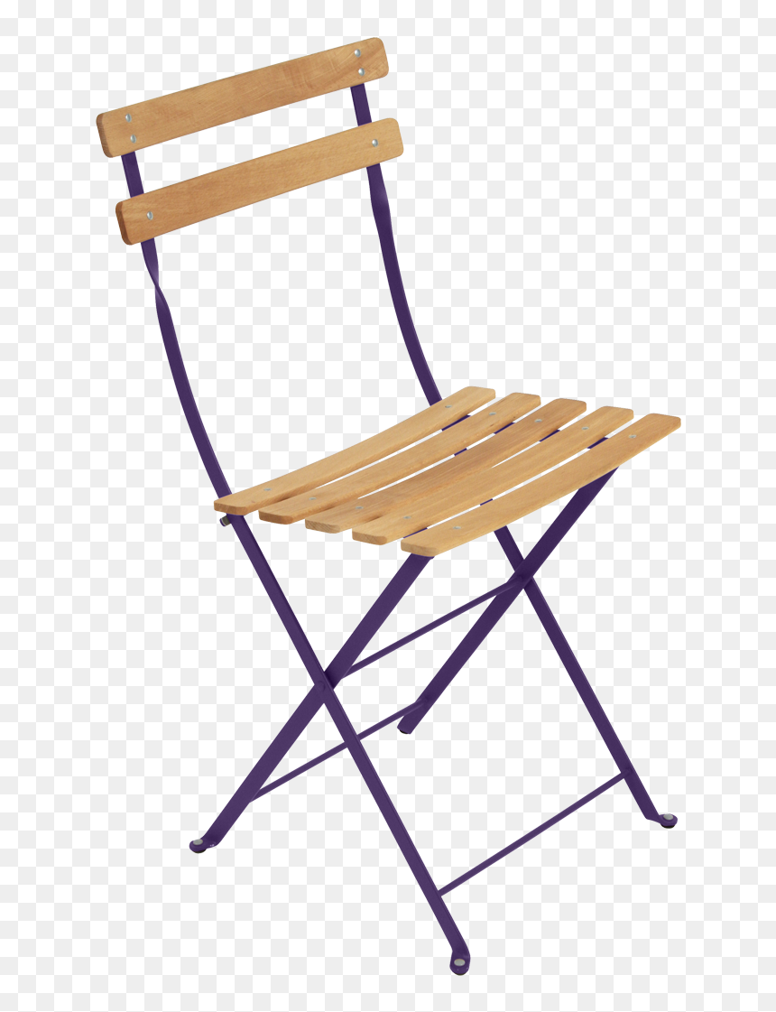 Bistro Chaise Naturel Aubergine - Fermob Bistro Natural Chair, HD Png Download - folding chair png