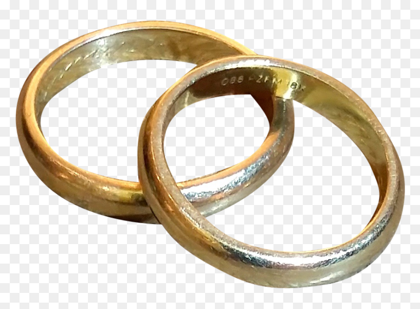 Golden Rings - Engagement Ring, HD Png Download - wedding bands png