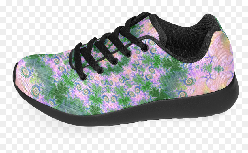 Rose Pink Green Explosion Of Flowers Mandala Women"s - Outdoor Shoe, HD Png Download - green explosion png