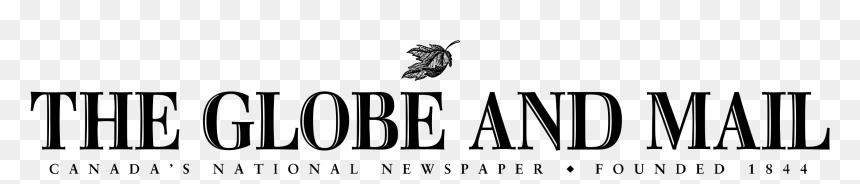The Globe And Mail Logo Black And White - Globe And Mail, HD Png Download - globe black and white png
