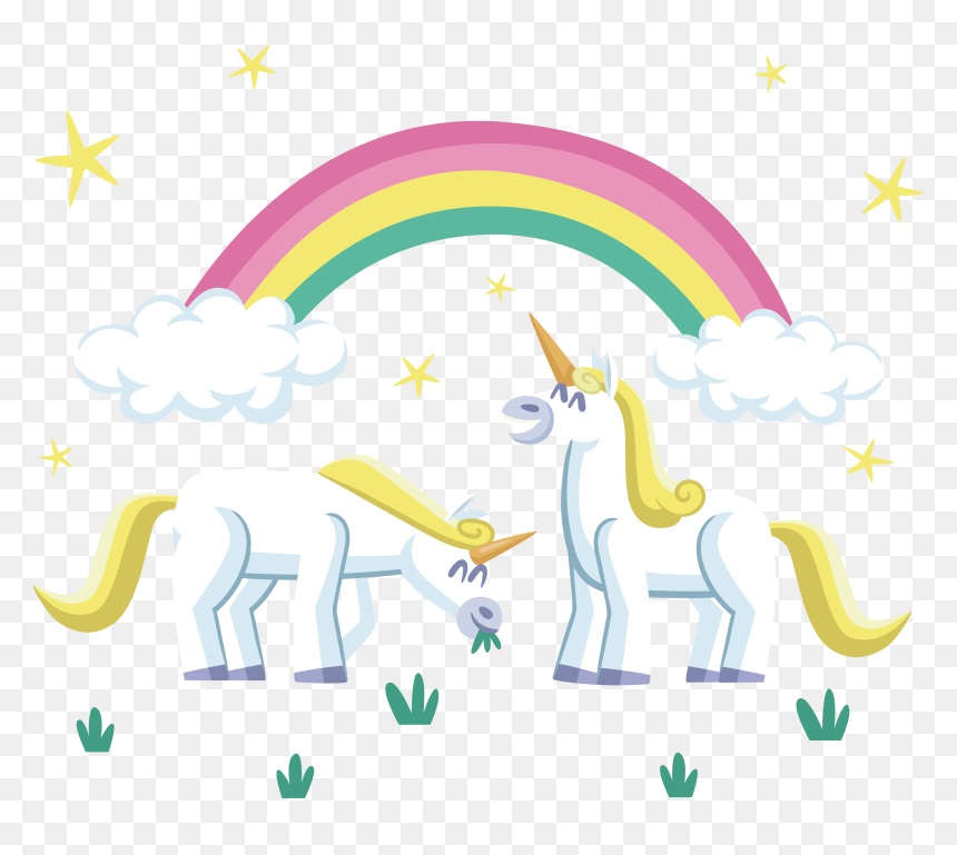 Unicorn Rainbow Clip Art - Mane, HD Png Download - rainbow unicorn png