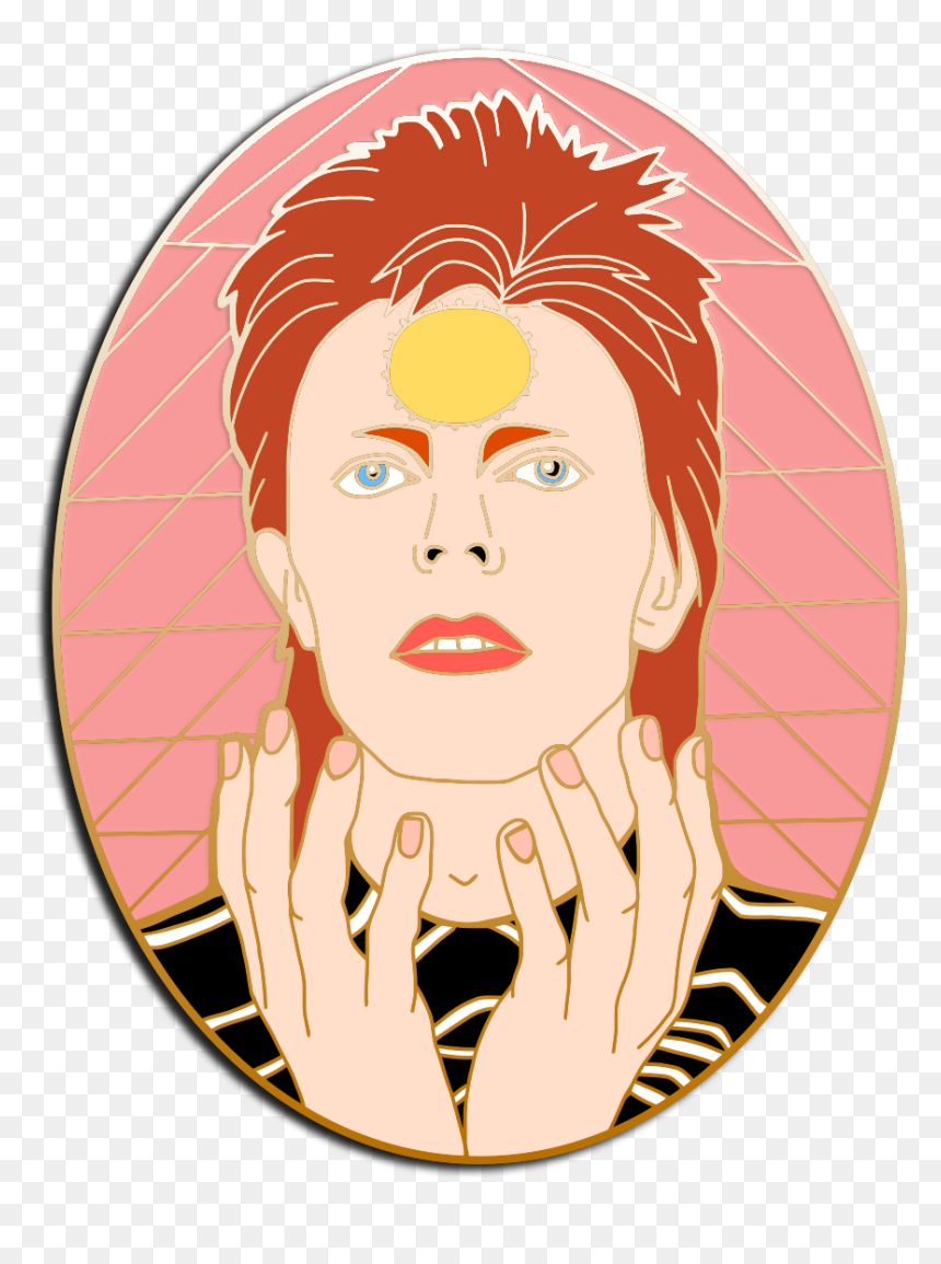 David Bowie Hard Enamel Lapel Pin Concept Art - David Bowie Art Pins, HD Png Download - david bowie png