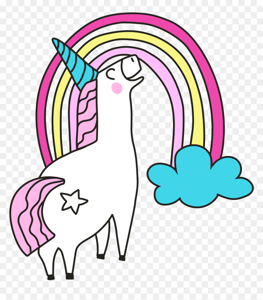 Rainbow Unicorn Transparent, HD Png Download - rainbow unicorn png