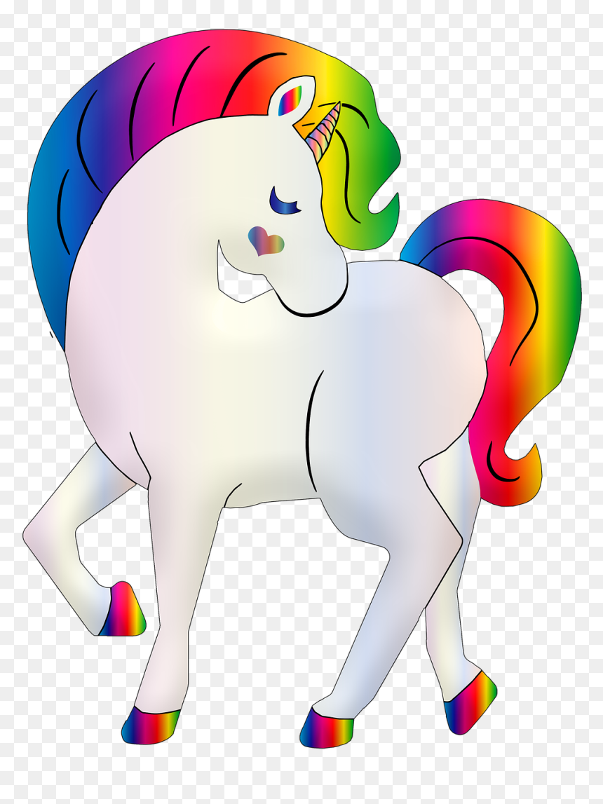 ยู นิ คอร์น สายรุ้ง, HD Png Download - rainbow unicorn png