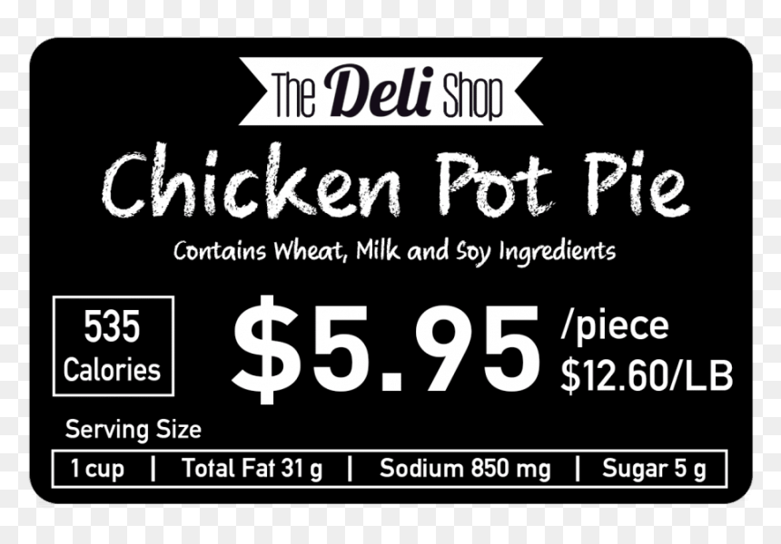 Chicken Pot Pie Card - Parallel, HD Png Download - price tags png