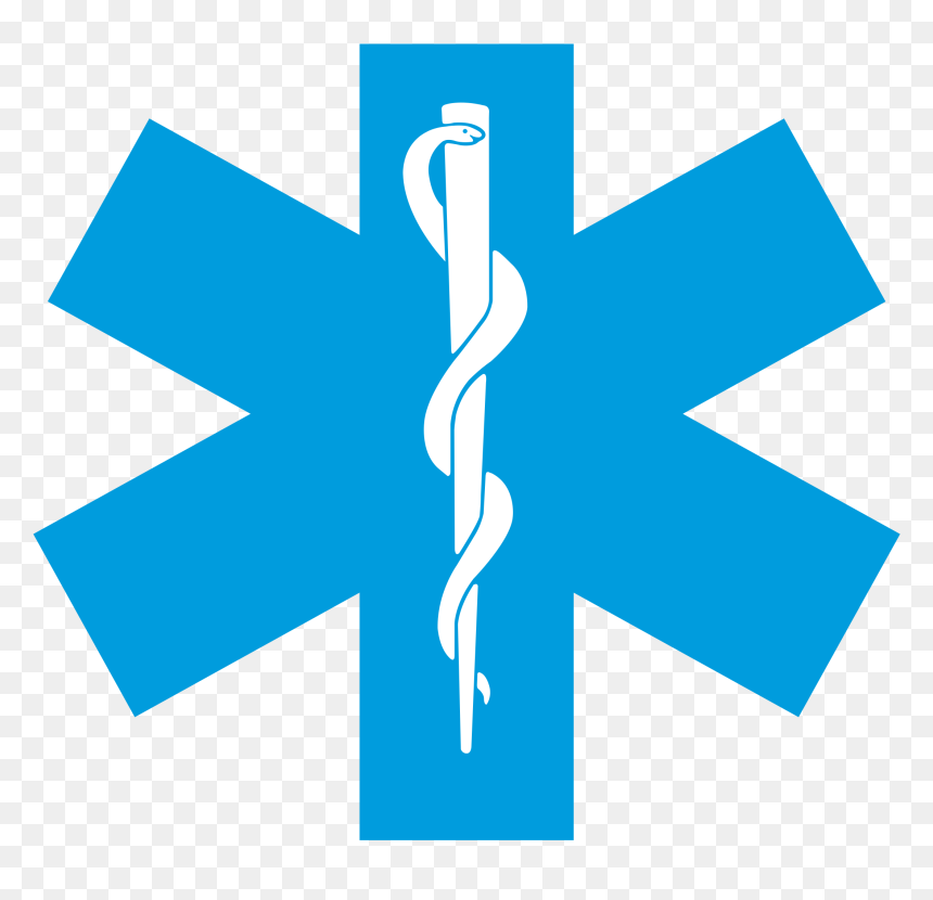 Paramedicos Policia Logo Png Transparent - Star Of Life Blauw, Png Download - star of life png
