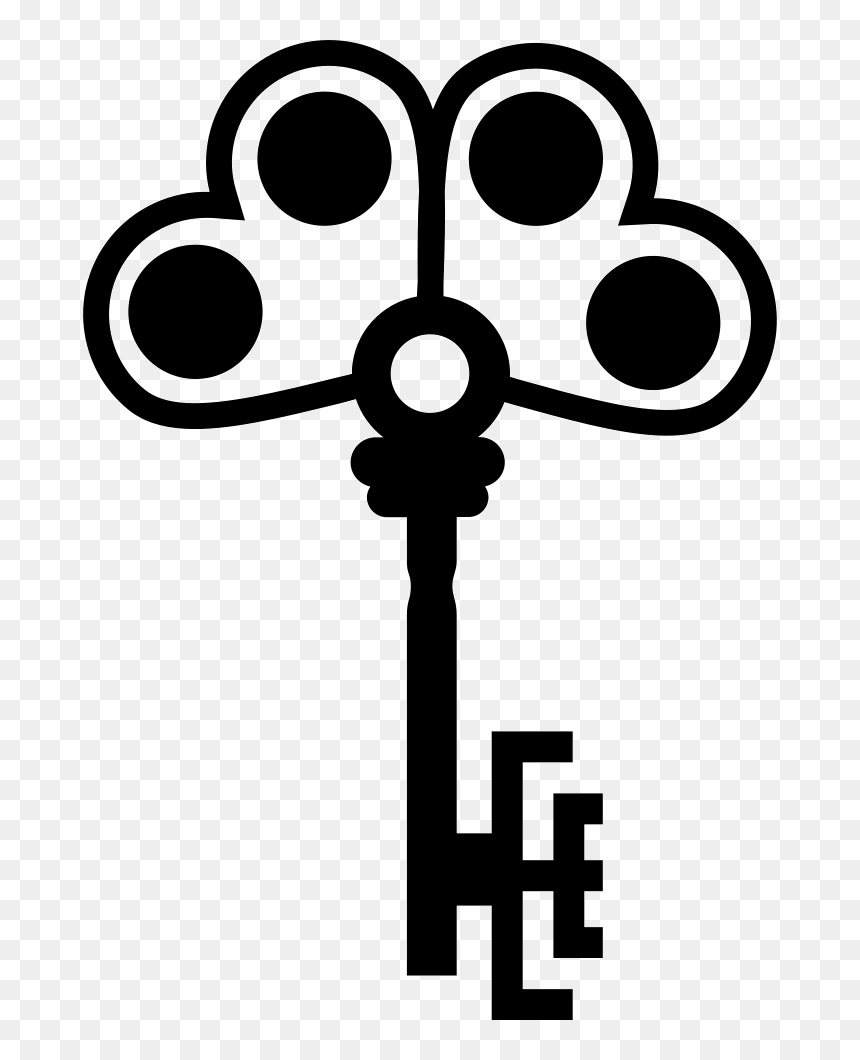 Key With Two Hearts With Dots - Portable Network Graphics, HD Png Download - two hearts png