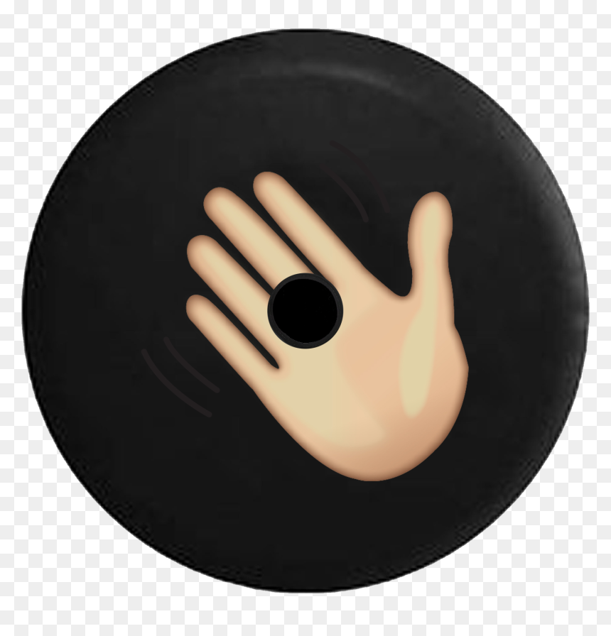 2018 2019 Wrangler Jl Backup Camera Waving Hand Wave - Circle, HD Png Download - okay hand emoji png