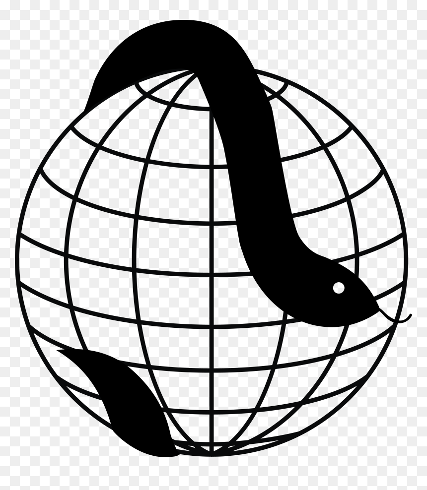 Globe Clip Art Black And White - Logo Transparent Globe Png, Png Download - globe black and white png