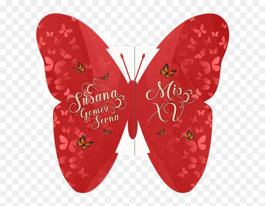 Invitation Butterfly Design In Png, Transparent Png - quinceanera png