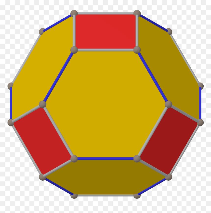 Polyhedron Truncated 8 From Yellow Max, HD Png Download - yellow square png