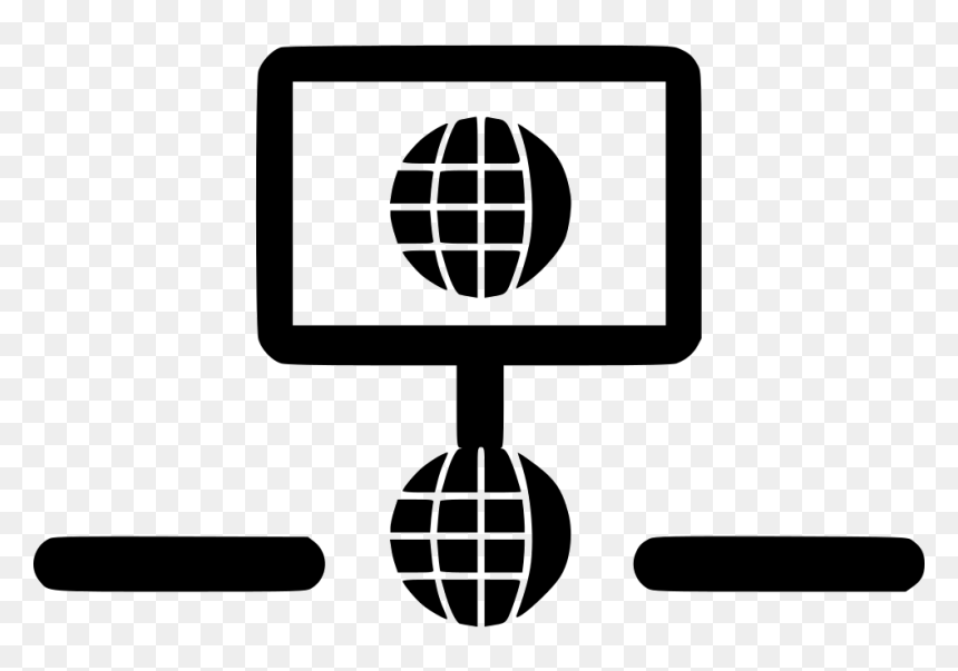 Globe Network Link, HD Png Download - globe black and white png
