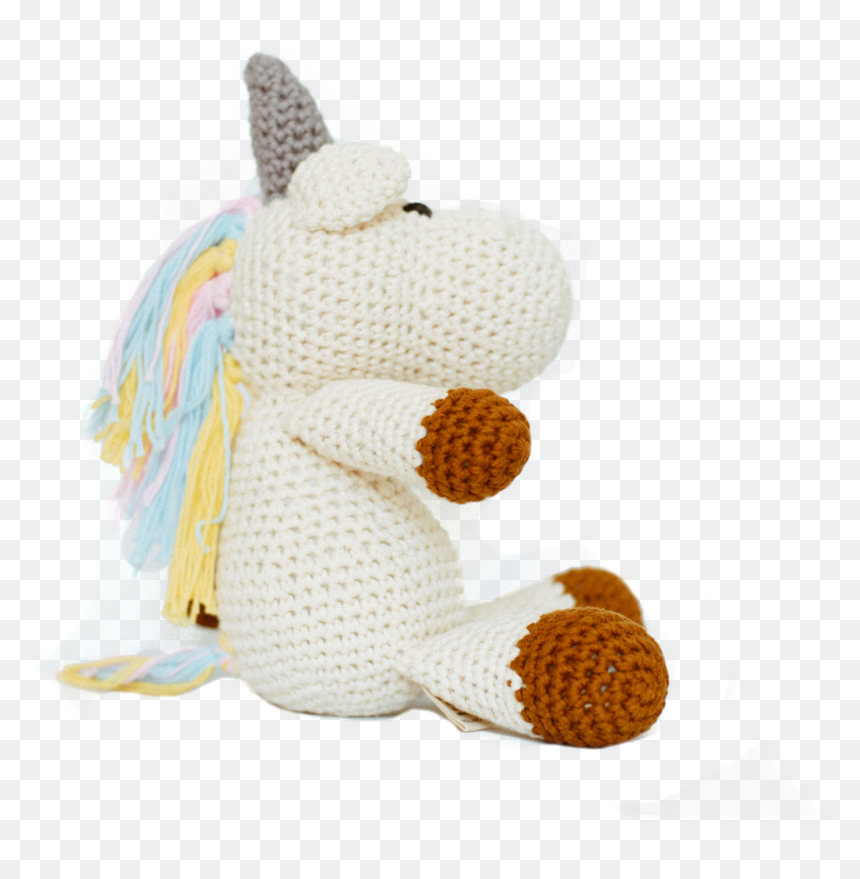 Rainbow Unicorn Knitted Toy, HD Png Download - rainbow unicorn png