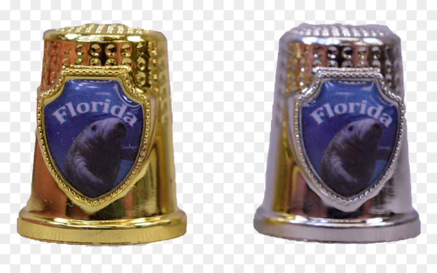 F6121-99 Assorted Silver & Gold Thimble W/ Shield Emblem - Mozartkugel, HD Png Download - silver shield png