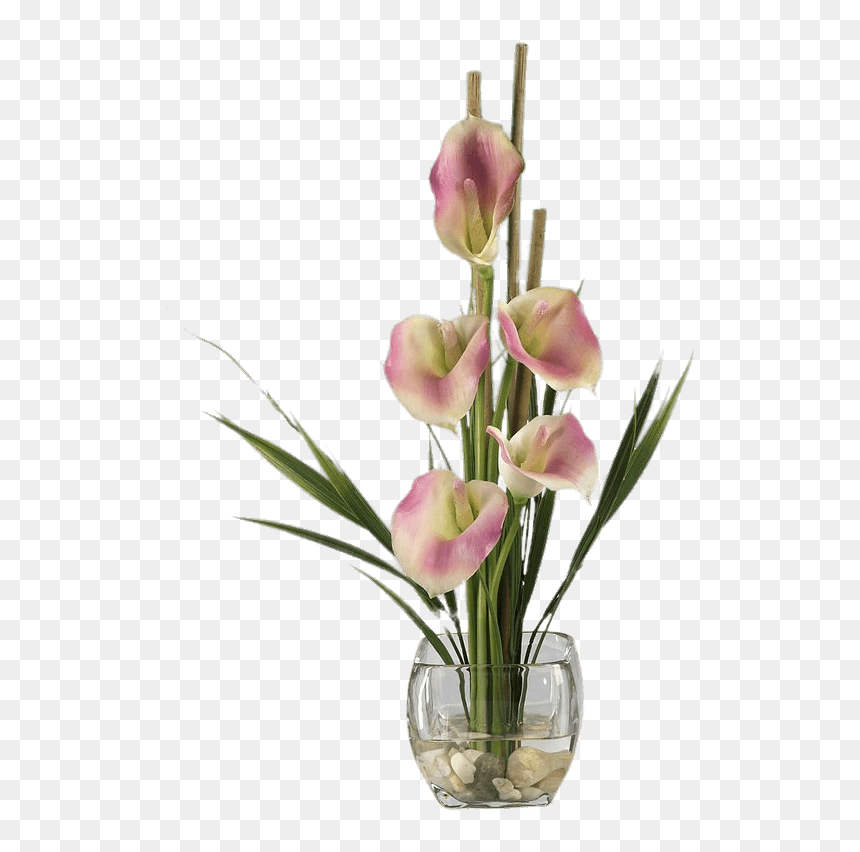 Pink Calla Lilies Composition - Artificial Flower, HD Png Download - calla lily png