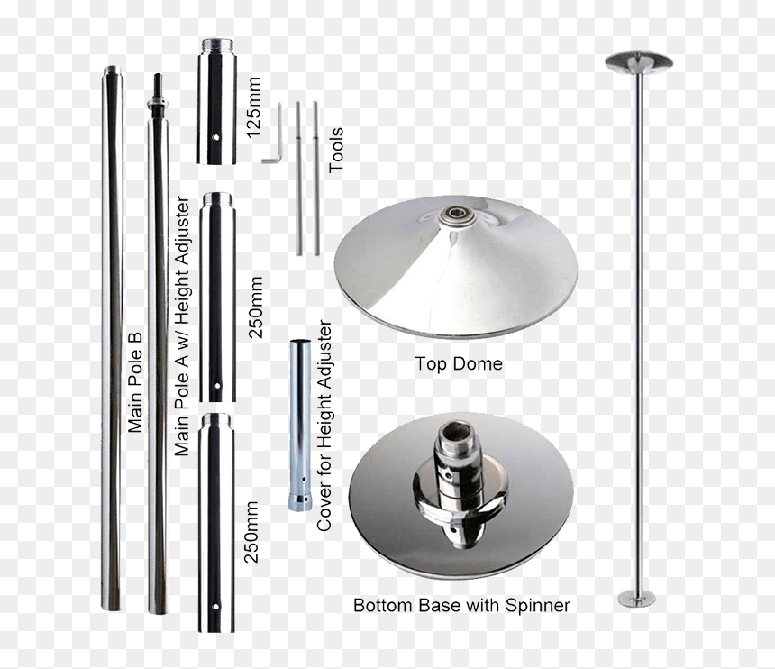 Megabrand Portable Fitness Exercise Stripper Spinning - Megabrand Pole, HD Png Download - stripper pole png