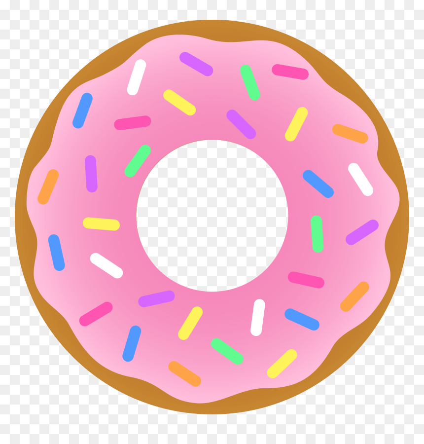 Free Png Images Donut Clipart- - Strawberry Donut Clip Art, Transparent Png - sprinkle png