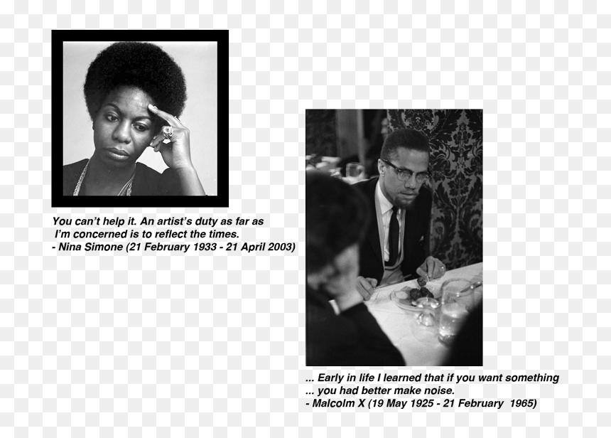 Nina Simone And Malcolm X, HD Png Download - malcolm x png