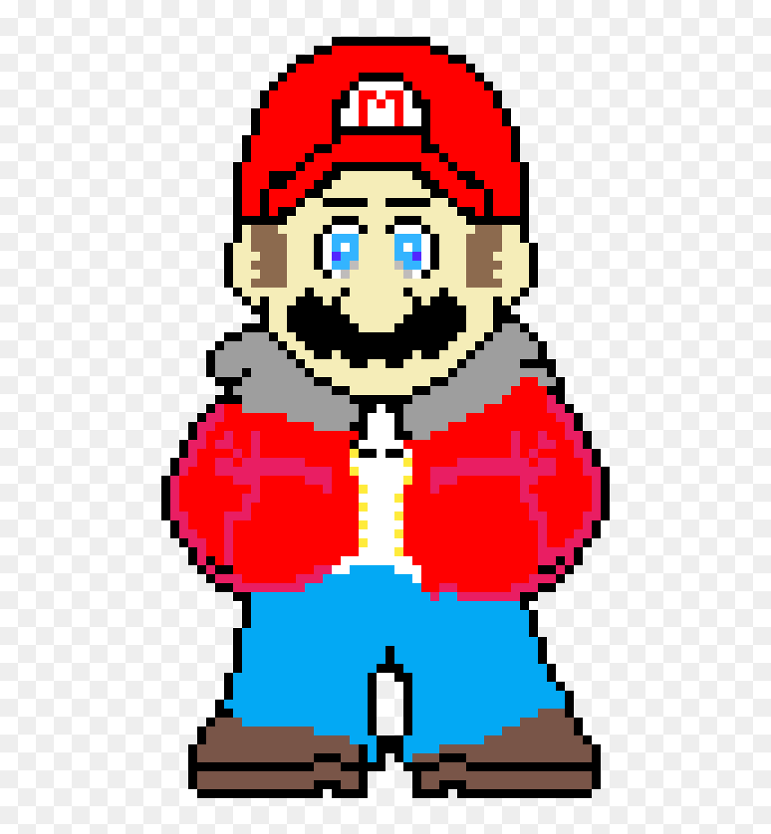 Pixel Portrait, HD Png Download - mario pixel png