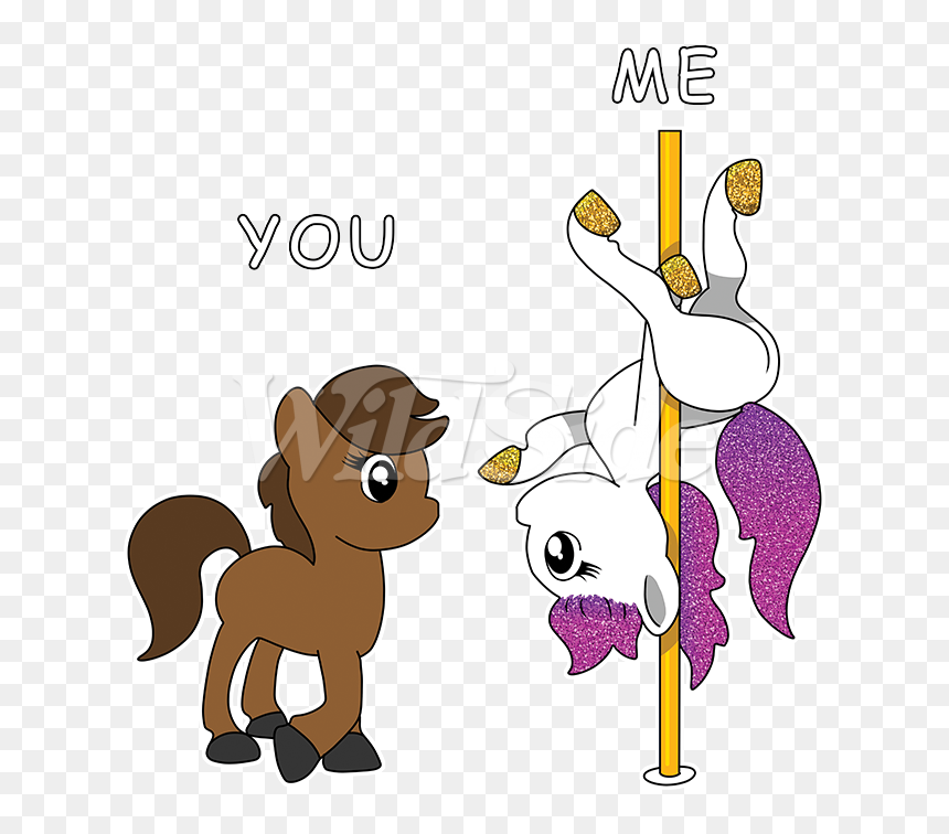 Stripper Pole & Horses Glitter - Stripper Horse, HD Png Download - stripper pole png