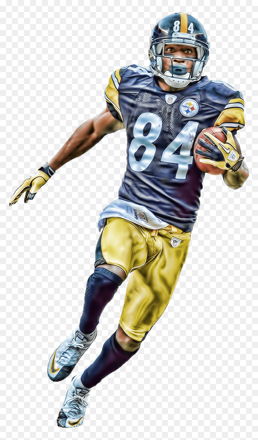 American Football Player - Antonio Brown Png, Transparent Png - american football player png