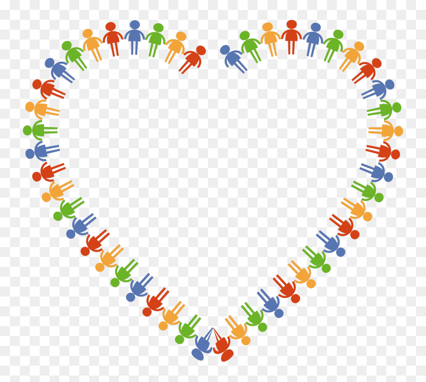 Community Heart - Clipart Community, HD Png Download - valentine border png
