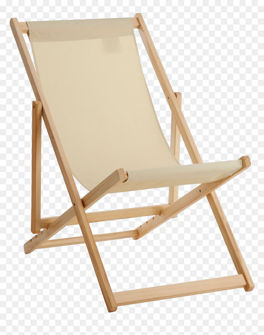 Deck Chair Beige, HD Png Download - folding chair png