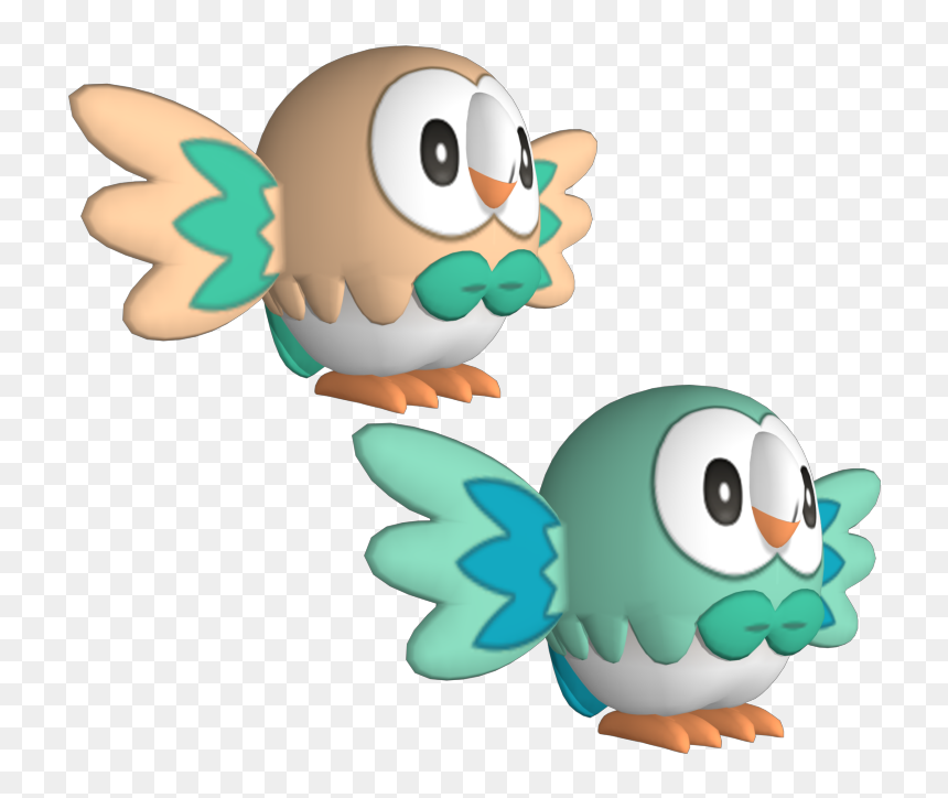 Download Zip Archive - Pokemon Rowlet, HD Png Download - rowlet png