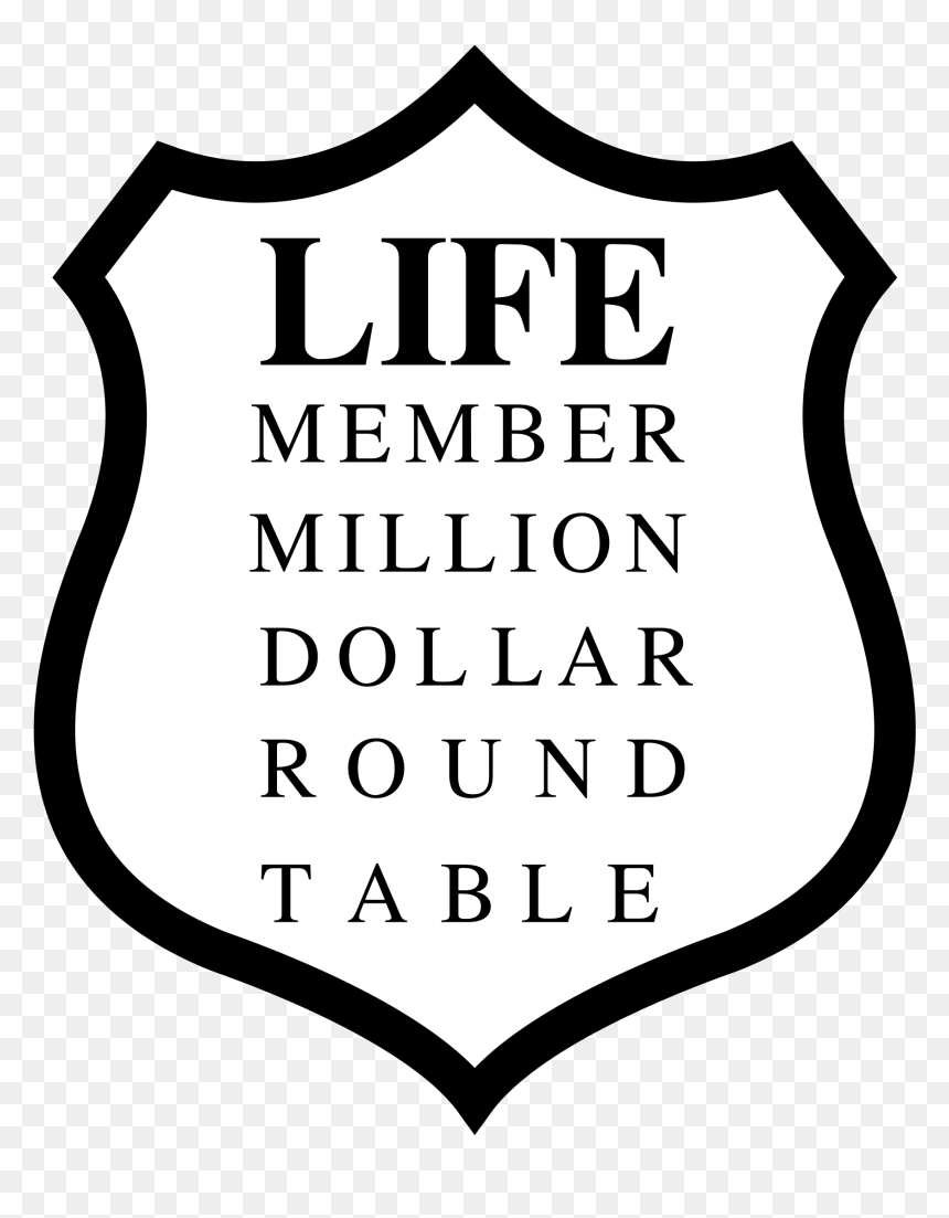 Million Dollar Round Table Logo Black And White - Member Million Dollar Round Table, HD Png Download - parental advisory sticker png