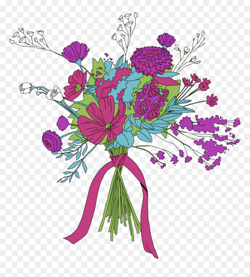 Bouquet, HD Png Download - summer flowers png