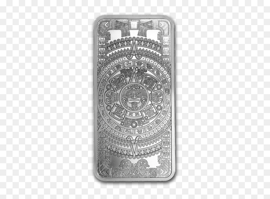 Aztec Calendar Silver Bar 10 Oz, HD Png Download - aztec calendar png