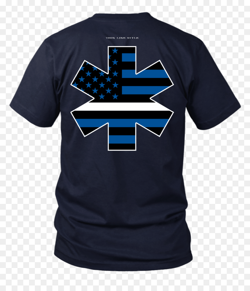 Law Enforcement Thin Blue Line Shirt, HD Png Download - star of life png