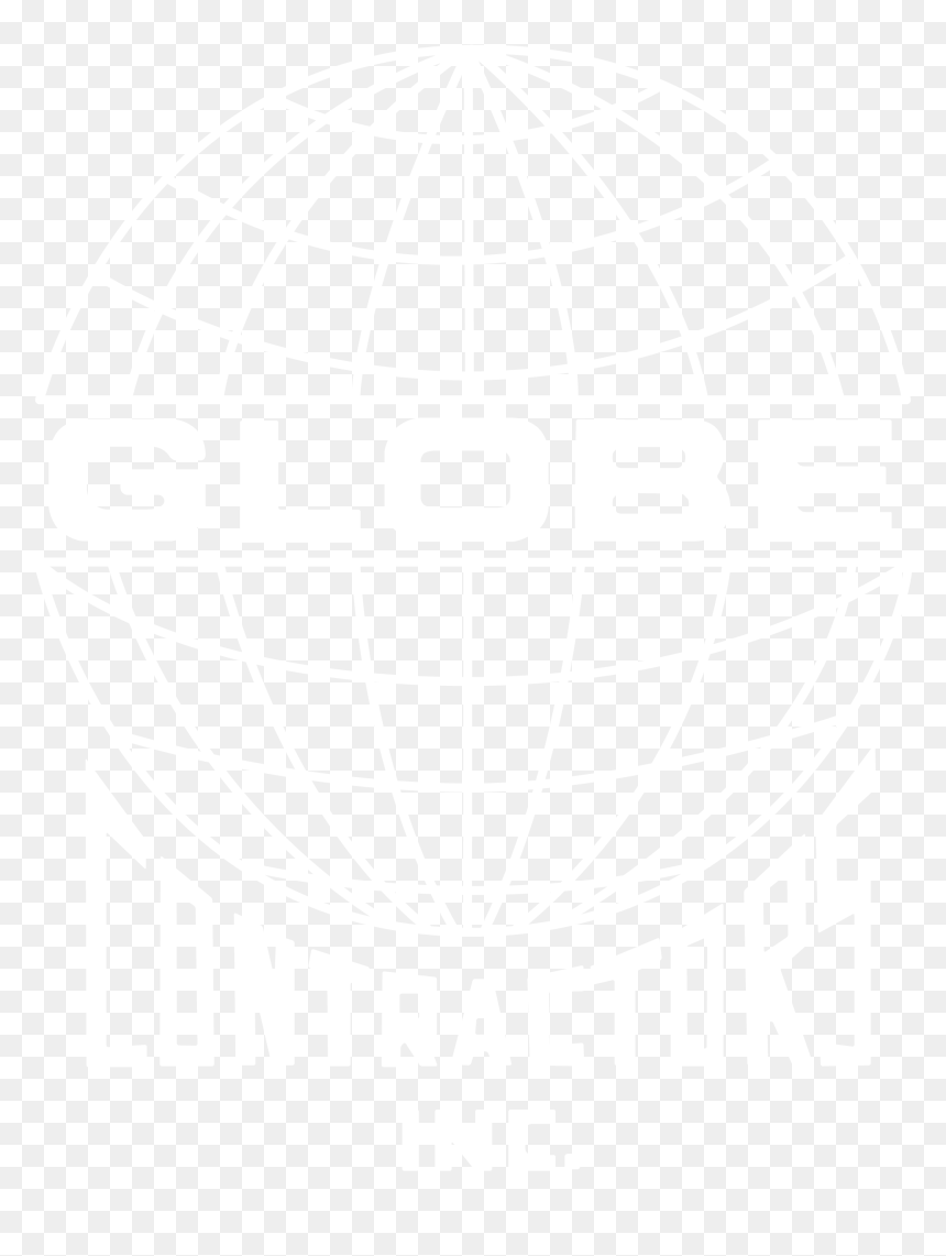 Globe Contractors, HD Png Download - globe black and white png