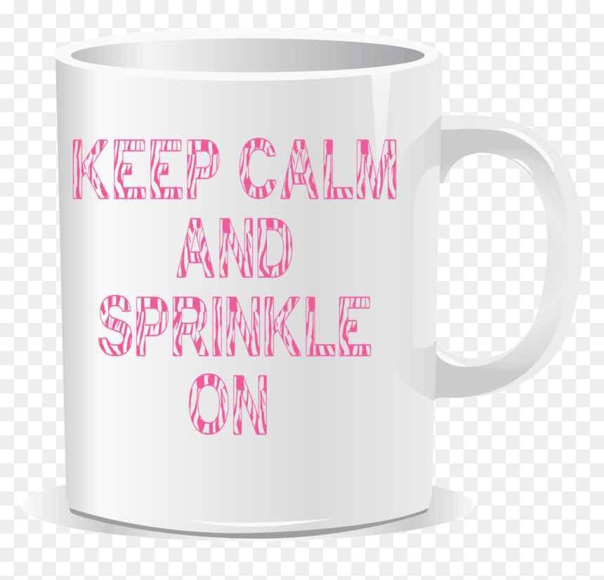 Keep Calm And Sprinkle On Pink Zebra Consultant Coffee - Mug, HD Png Download - sprinkle png