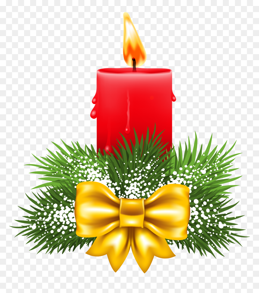 Transparent Christmas Red Candle Png Clipart , Png - Christmas Candle Light Clip Art, Png Download - christmas candle png