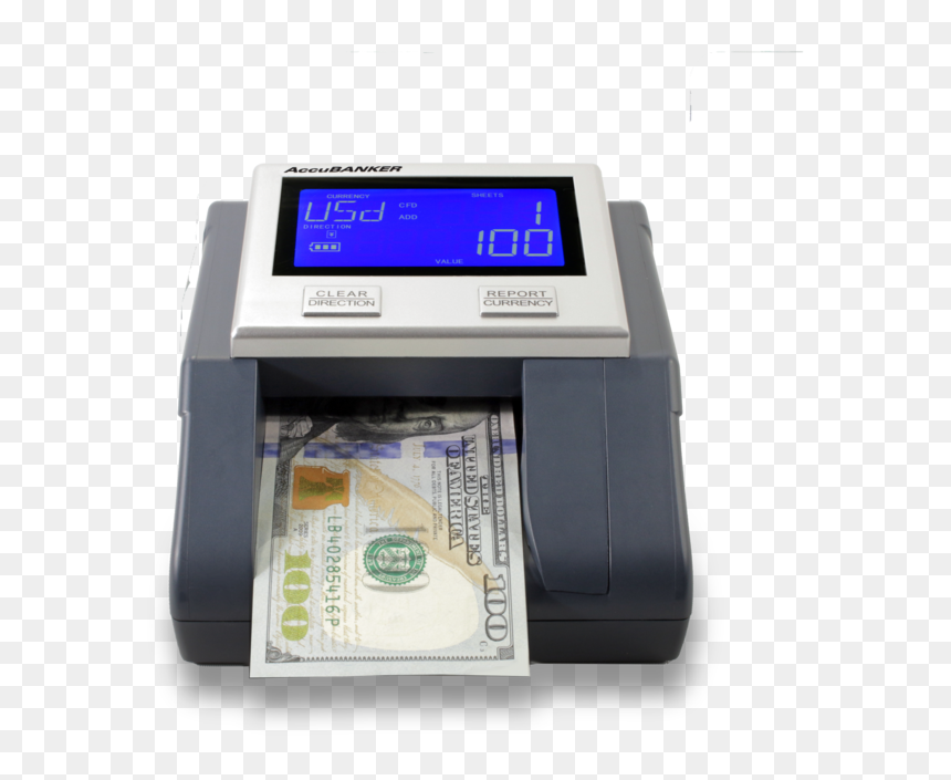 Accubanker D585 Counterfeit Detector - Accubanker Multi Scanix D585, HD Png Download - 100 bill png