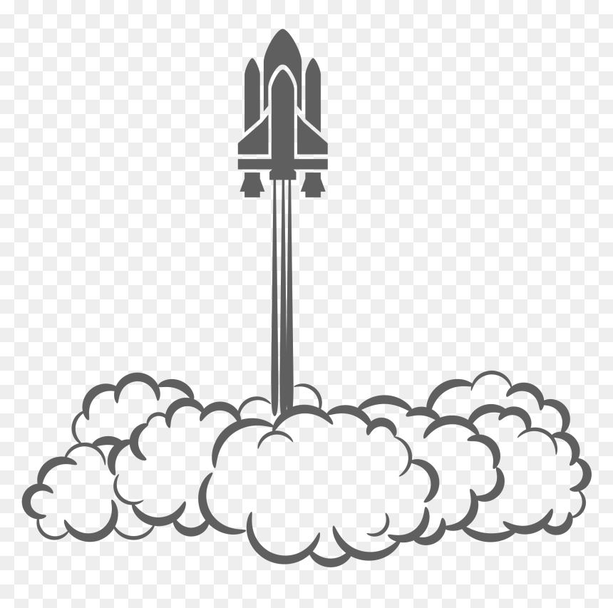 Images For Spaceship Clipart Png - Launch Clipart Black And White, Transparent Png - spaceship clipart png