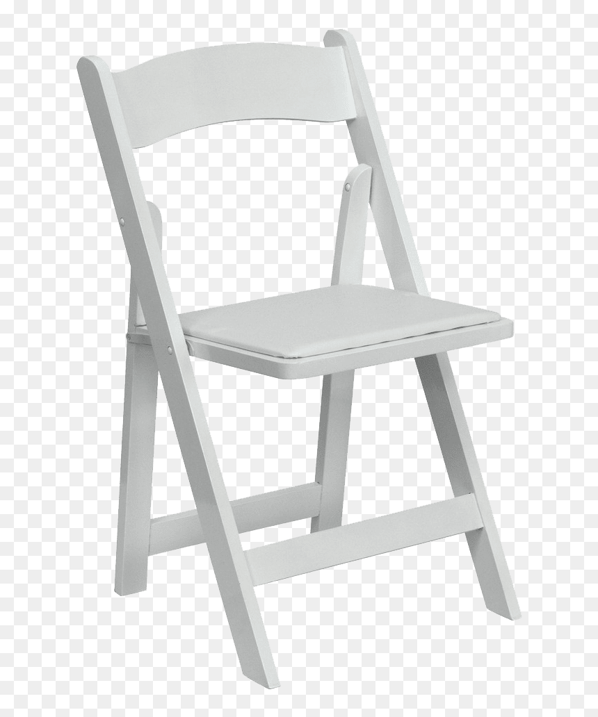 White Polywood Folding Chair, HD Png Download - folding chair png