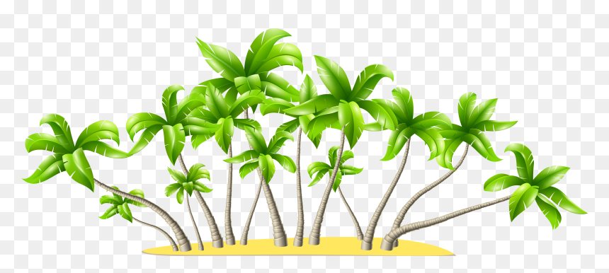 Trees Clip Art Png, Transparent Png - summer border png
