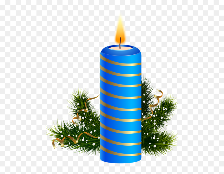 Christmas Candles Png - Free Clipart Blue Christmas, Transparent Png - christmas candle png