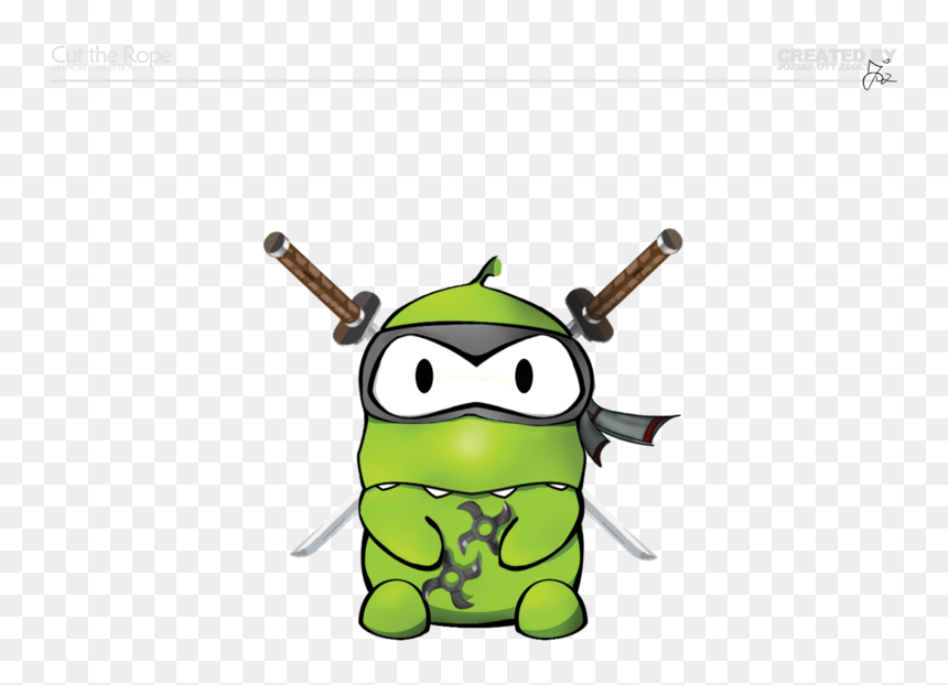 Om Nom Cut The Rope Game Clipart Free Clip Art Images - Clip Art, HD Png Download - cowboy rope png