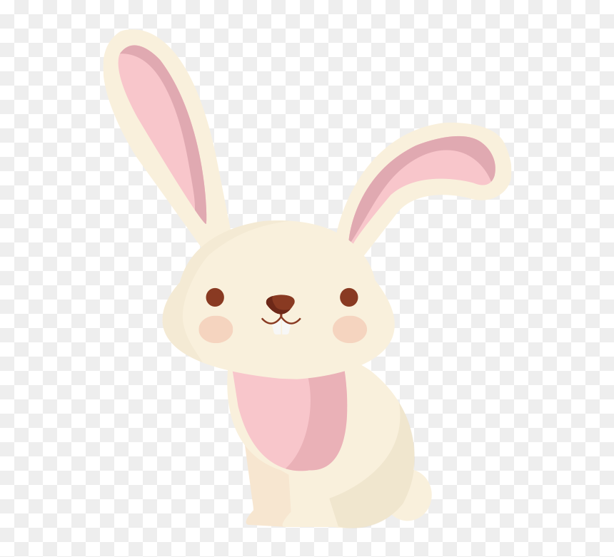 Easter Bunny Rabbit Cartoon Illustration - Domestic Rabbit, HD Png Download - cute bunny png