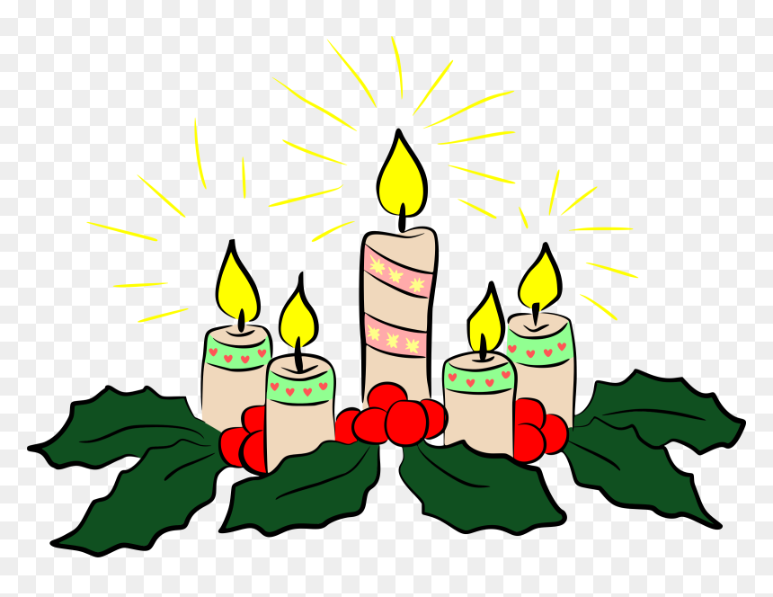 Candles Big Image Png - Christmas Candles Clipart Black And White, Transparent Png - christmas candle png